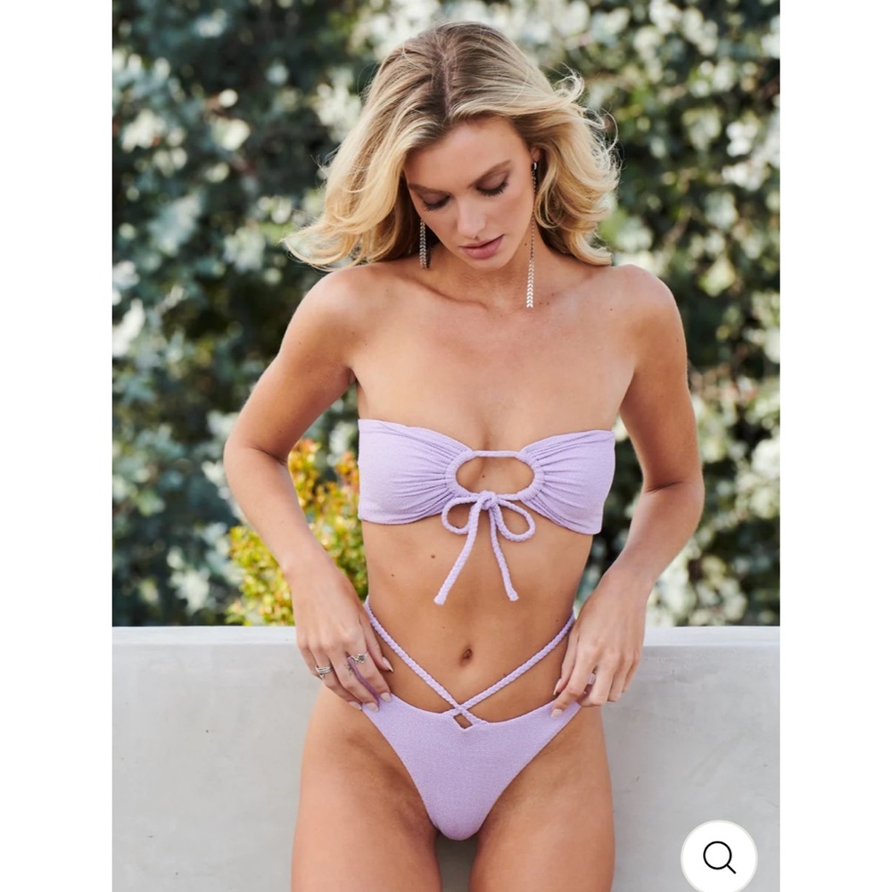 JMP the Label 🎀 Manila Braided Skimpy Bikini Bottom - Cosmic Lilac